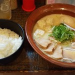 らぁめん まるなか - まるなかラーメン 追い飯 鶏節入り