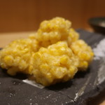 こころや - とうもろこしの岩石揚げアップ