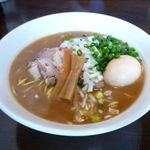 麺や 高野 - 豚骨魚介醤油らぁ麺+あじ卵（800円）