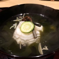 御幸町 田がわ - 椀 （鮎魚女　じゅんさい　わらび）