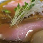 中華そば しば田 - 味玉煮干しそば　ズームアップ