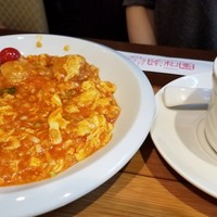 個室中華 頤和園 溜池山王店 - ぷりぷりのエビチリと蒸しスープ(1500円)