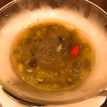 麗白 - 本日のデザート（緑豆ぜんざい）