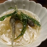 木山 - 鮎素麺。涼しげにあり！
