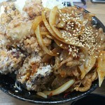 Densetsu No Sutadonya - すたみな唐揚げ＆焼肉合盛丼