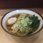 そばの神田 東一屋 - アサソバビンボー！  
      朝そば＋ちくわ天！