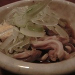 ジビエ料理 あまからくまから - 「佐助豚の酢もつ」：臭みが無く、コリコリとした食感はもちろん！上品な旨み♪