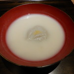 御料理 光安 - そばがき椀白味噌仕立て
