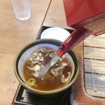 恵比寿庵 - 蕎麦湯を注ぎます