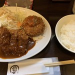 とんかつ ひろ喜 - 特選ヒレとんかつ＆クリームコロッケ定食（￥1200）