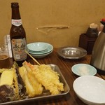 地魚酒場 魚八商店 - 天ぷらとノンアルコールビール