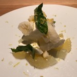 ラ・ボンヌターブル - ニューサマーオレンジ、レモンのスフレグラッセ、バジル、加賀太胡瓜