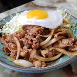 玉蘭 - 豚スタミナ焼き。