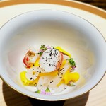 温石 - サイマキと障泥烏賊、コリンキーの和え物