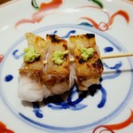 温石 - クエの炭火焼き