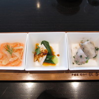 中国菜 老四川 飄香 銀座三越店 - 季節の前菜3種
