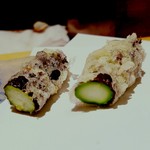 にい留 - アスパラは3か所に分けて