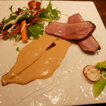 カツキ - 鴨のロースト　たまり醤油のチーズソース