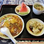 九龍 - 麻婆飯定食（ランチパスポート利用）