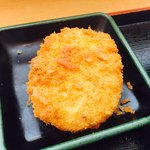 Yude tarou - ワンコインセット  ミニ明太高菜ごはんセット  コロッケ付き