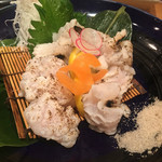 いわし屋 - 鱧の焼き霜造り    美味です