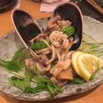 いわし屋 - 大貝のバター焼き     オーダー通ってなかった