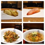 天ぷら 心斎橋 一哲 - 下段は〆の天丼とお茶漬け