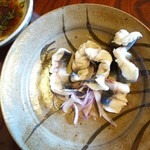 飴源 - 鰻の湯引き造り、ポン酢で