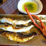 飴源 - 鮎の塩焼き、鮎の飴炊き、手長海老