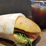 Pakushikku Supawa Dobaibondo Rufi Bonkafe - パニーノ プロシュート(680円)/ドリンクセット(200円)