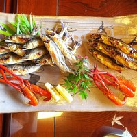 飴源 - 鮎の塩焼き、鮎の飴炊き、手長海老