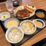 Yayoi Ken - チキン南蛮と海老フライの定食（税込960円）2019年6月