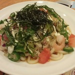 ガスト - 海老と山芋オクラのねばとろサラダうどん