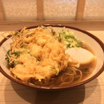 そばの神田東一屋 - アサソバビンボー！  
      朝そば＋えびかき揚げ！