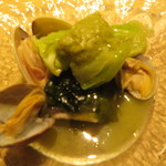 RISTORANTE IL NODO - ←取り分けたもの　ぼうぼう・浅蜊・蛤・わかめ