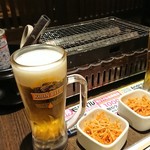 Hamayaki Hokkaidou Uoman - ビールとお通し