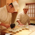 てんぷら　成生 - 〆の緑茶『香駿』