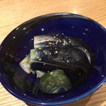 串かつ・すし 道頓堀たちばな - 水ナスの漬物、みずみずしくって美味しい～