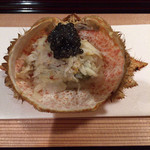 松川 - トゲクリカニ 飯蒸し、キャビア ベルーガ