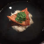 松川 - [お椀]
      帆立真薯、生きくらげ、焼きばちこ