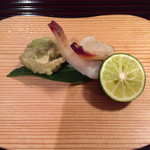 松川 - みる貝、蕗の薹 蕗の薹味噌入りの揚げ物
