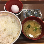 すき家 - 朝定食 ( ´θ｀) たまかけL