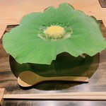 御料理 光安 - トウモロコシの冷やしよせ、井戸水のジュレ