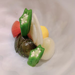 御料理 光安 - 夏野菜の八寸