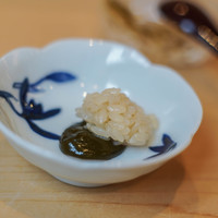 恵比寿 えんどう - 黑蚫（くろあはび）の肝（きも）に"舎利（すめし）"