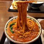 丸亀製麺 - うま辛MAX坦々うどん(冷)(並) ¥650＋50辛 ¥500 