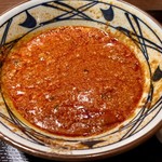 Marugame Seimen - うま辛MAX坦々うどん 完食。
      スープは塩っぱくて飲めません。
