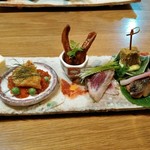 手打ち蕎麦・鮨 いまふく - 酒肴9種盛り