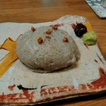 手打ち蕎麦・鮨 いまふく - 蕎麦がきwithばちこ（このわた乾燥）