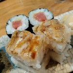 手打ち蕎麦・鮨 いまふく - 穴子押し寿司と本鮪鉄火巻き